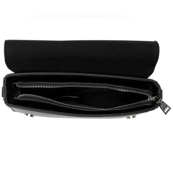 NWT Badgley Mischka Black Bow Clutch Crossbody Bag - Picture 6 of 8